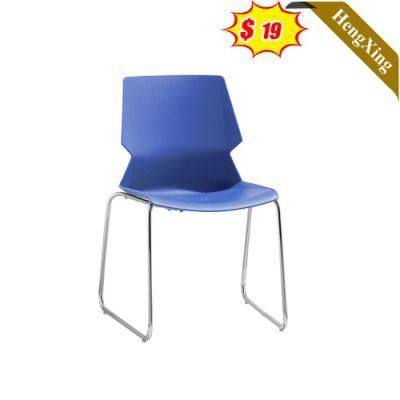 1.2mm Tube Training Office Furniture Clear Dining Room PP Plastic Chair with Metal Legs