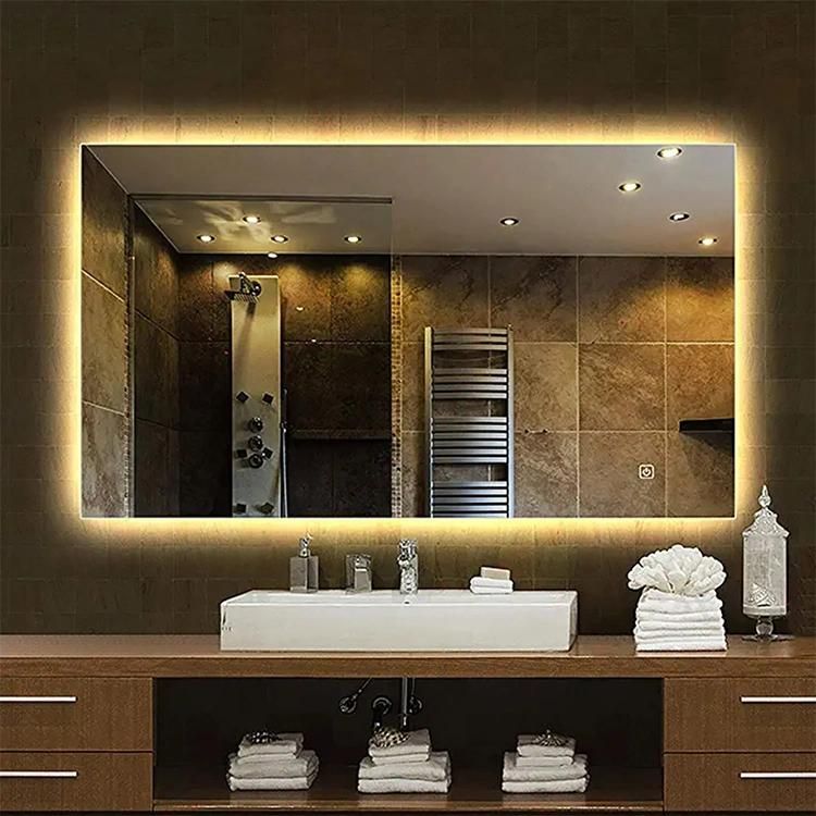 OEM/ODM Illuminated LED Bathroom Mirror 800 X 600 mm Wall Mounted Backlit Light Makeup Mirror China Factory