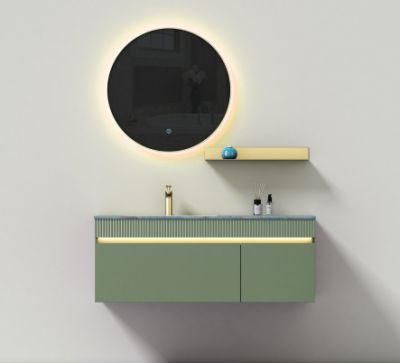 Modern Rock Board Bathroom Cabinet Combination Smart Mirror Light Bathroom Vanity