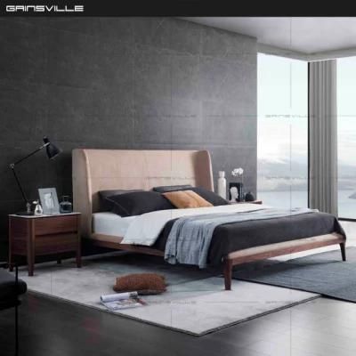 Customized Luxury Modern Bedroom Furniture Beds with Wooden Bed Frame Gc1831