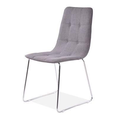 Home Cafe Restaurant Furniture fabric Upholstered High Back Gray Dining Chair for Event
