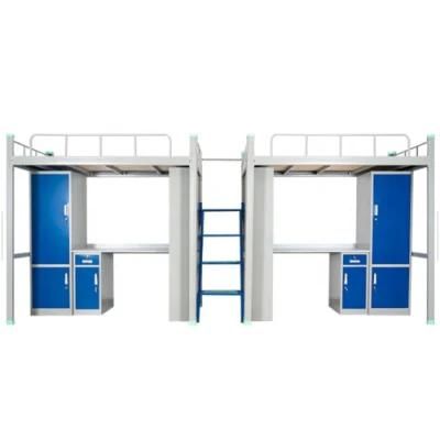 School Kids Furniture Steel Student Double Worker Use Metal Frame Bunk Bed with Ladder