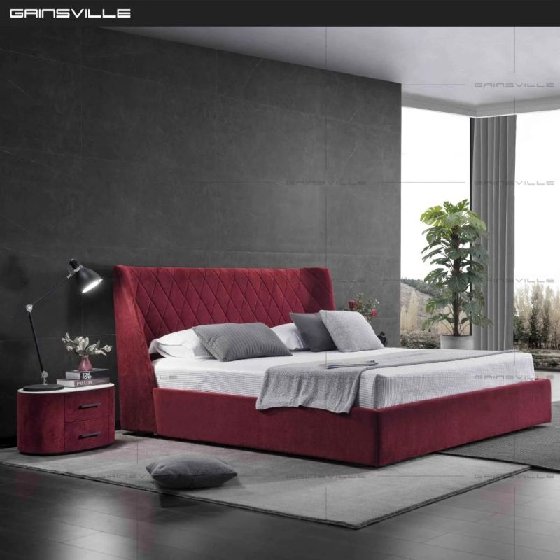 Last Design Home High Quality Furniture Bedroom Bed Leather Bed Gc1825