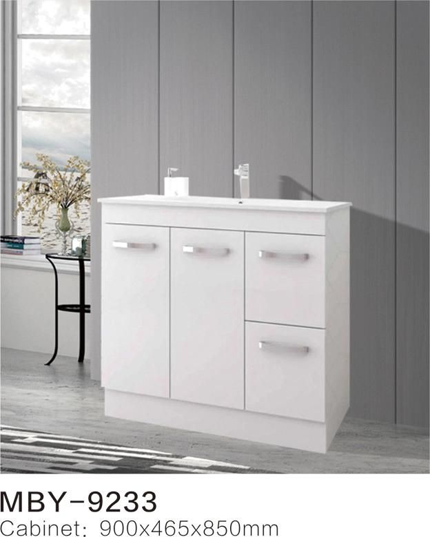 Freestanding MDF Lacquer Painting Water Resistant New Bathroom Cabinet with Mirror