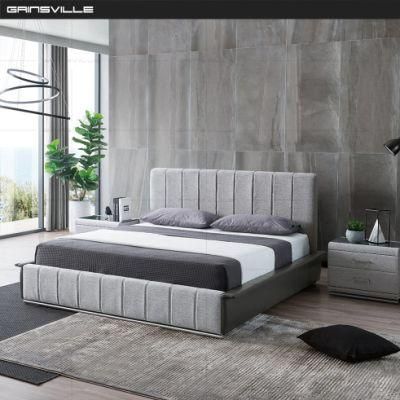 Modern Bedroom Furniture Beds Leather Bed Wall Bed King Bed with Fabric Frame Gc1808