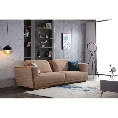 Modern Furniture Customer Home Luxury Living Room Wooden Metal Fabric Leather Sofa