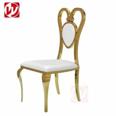 Mirror Golden Stainless Steel Modern Stacking Design Hotel Banquet Event Wedding Dining Chair