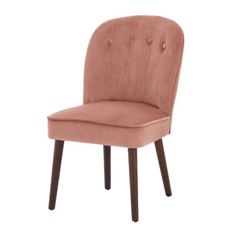 French Style Coffee Hotel Blue Pink Fabric Cross Back Dining Chairs