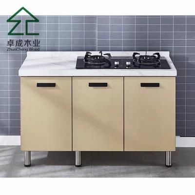 Three Doors Three Drawers Sink Kitchen Cabinet with PP Feet