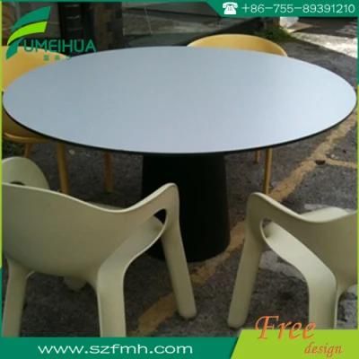 High Quality Matte Light Grey HPL Dining Room Tables