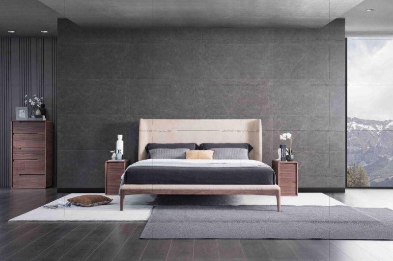 Gc1831 Guangdong Factory Wooden Legs Wall Bedroom Set modern Home Furniture