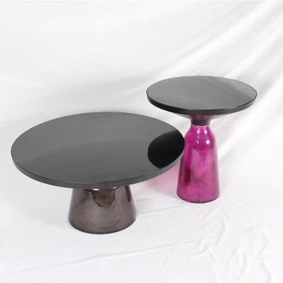 Luxury Furniture Blue Glass Coffee Table