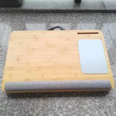 New Style Bamboo Laptop Stand with Soft Cushion Small Desk