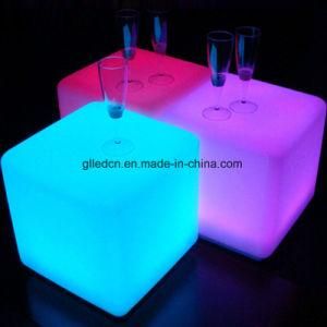 RGB Plastic Bar Stool LED Cube Chair for Party Event Wedding Furniture Hire