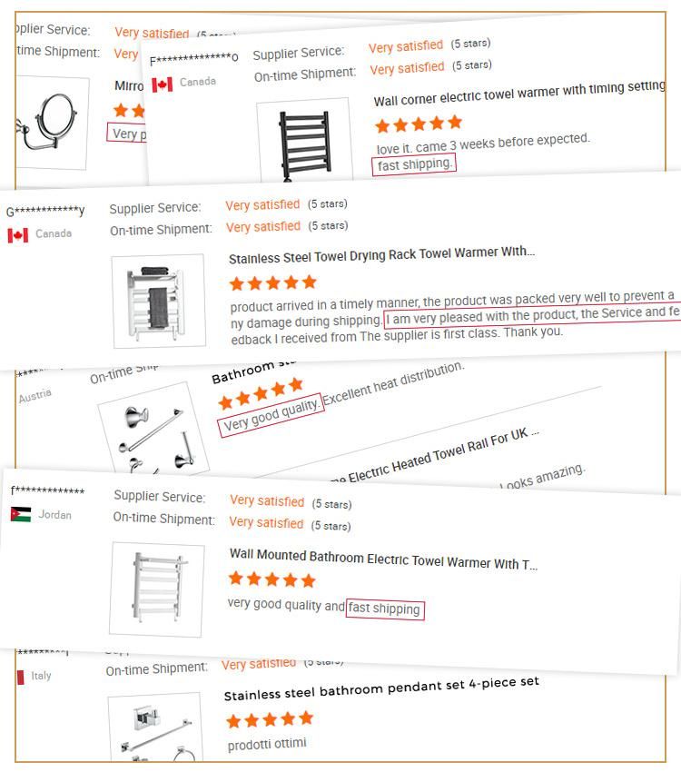 Kaiiy High Quality Modern Stainless Steel Material Wall Mounted Bathroom Accessories Dual Arm Extend Bathroom Mirrors