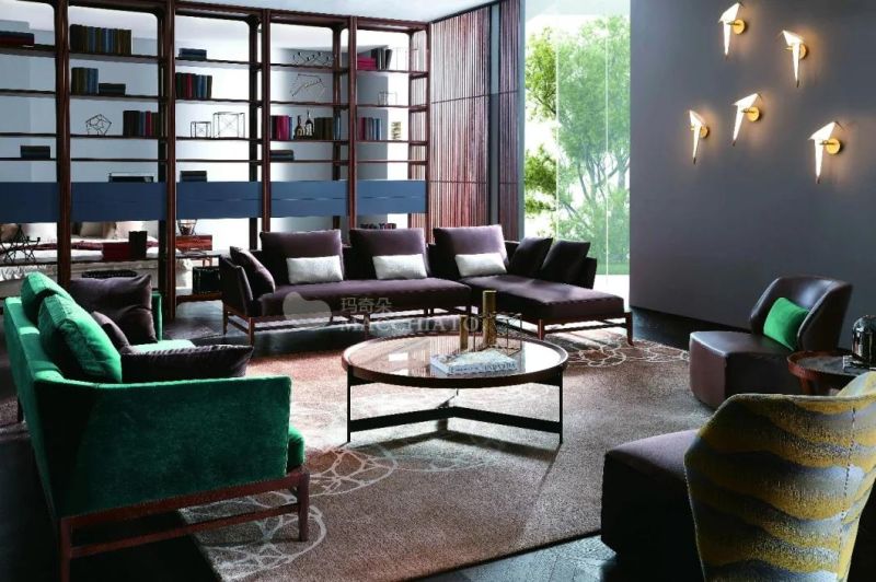 New Sectional L Shape Genuine Sofa Set