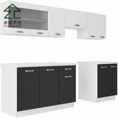 Cupboard High Gloss Modern Modular Designs Price Organizer Mini Kitchenette Cabinets Wood Black Kitchen Cabinet