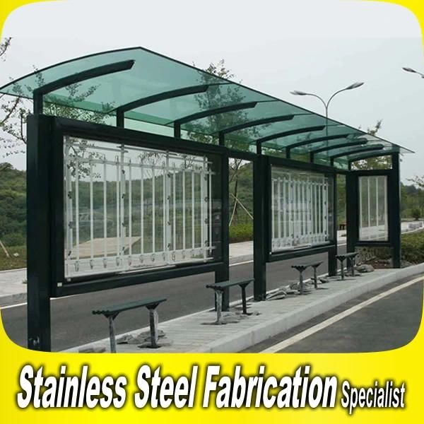Modern Stainless Steel Prefabricated Bus Stop Design Shelter