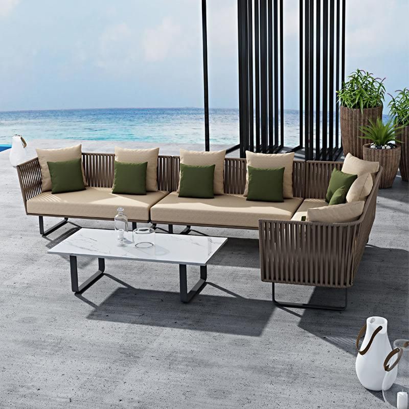 7PCS Kd Modern Leisure Wicker Rattan Patio Home Hotel Office Outdoor Garden Furniture Sofa