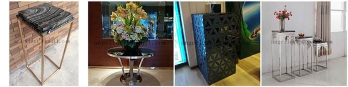 Customized Artistic Furniture Gold Color Stainless Steel Small Table Side Table