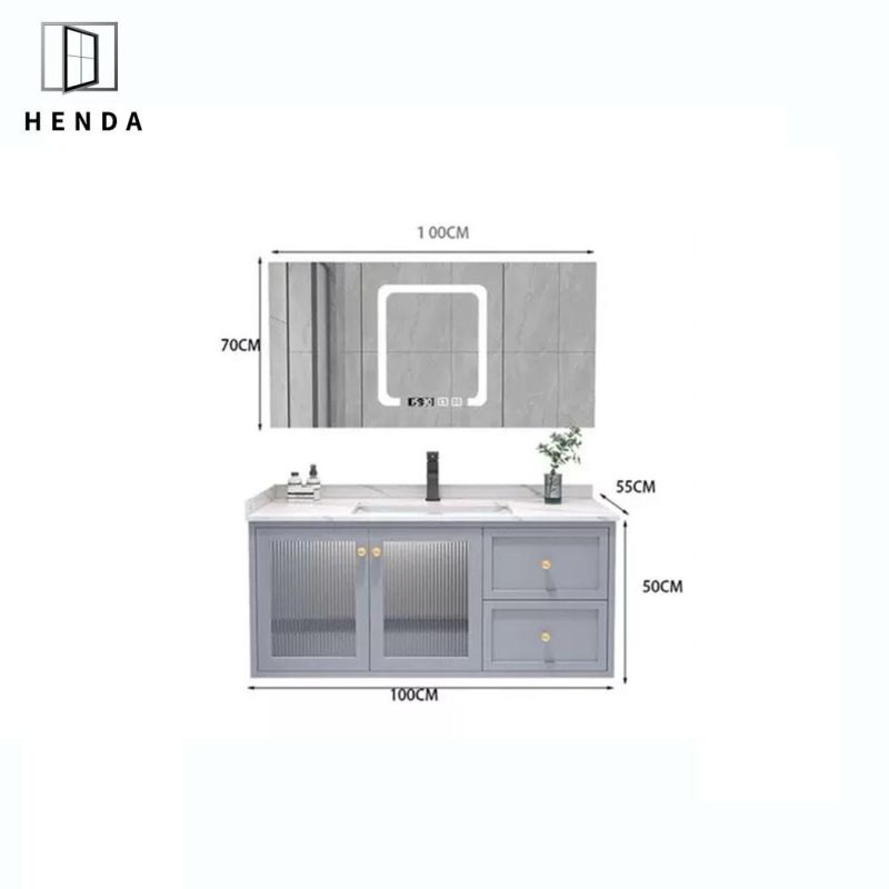 Modern Style Home Furniture Colorful Customized Cabinet 2 Drawers Bathroom Vanity