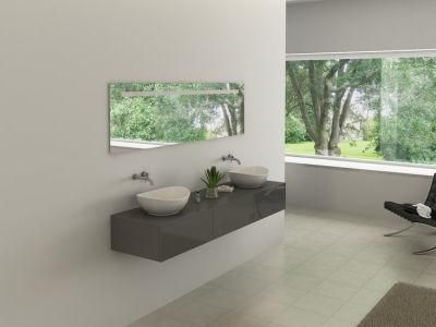 2022 European Style Simple Bathroom Cabinet Vanity Ceramics Double Sinks with Side Cabinet Large Storage Bathroom