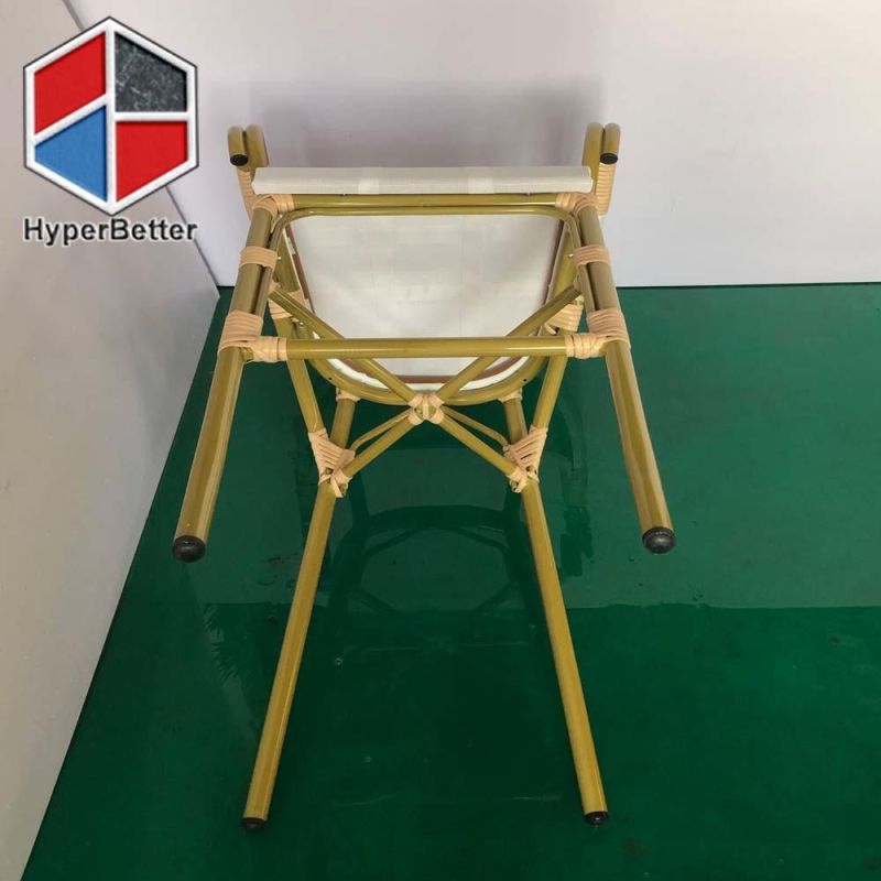 Aluminum Frame White Fabric Bar Stools