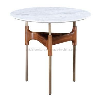 Stainless Steel Brass Color Small Round Coffee Table