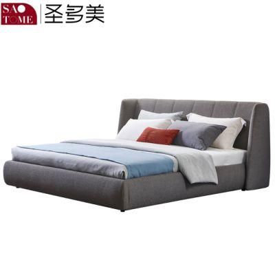 Modern Hotel Bedroom Furniture Wood Cloth 1.5m Double King Bed