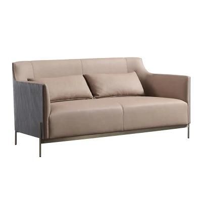 Living Room High End Furniture Light Luxury Design Genuine Leather 1+2+3 Sofa Set
