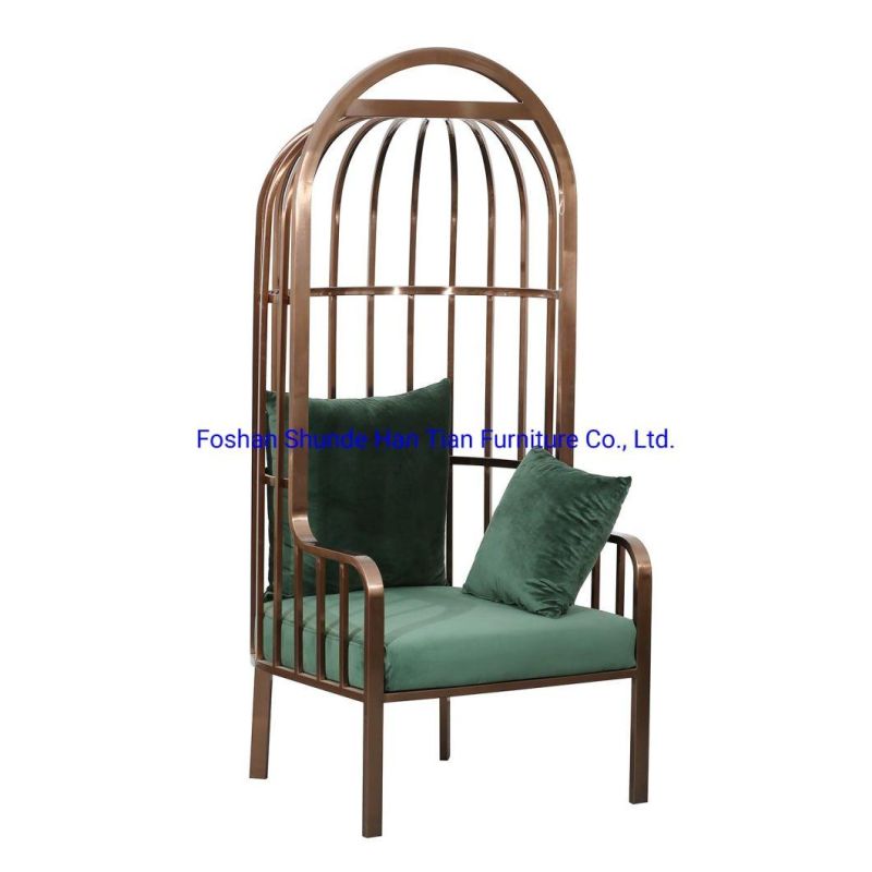 Hantian Foshan China Supplier Best Selling High Hang Back Dining Chair