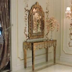New Arrival Living Room Mirrored Furniture Crushed Diamond Console Table Entrance Table for Home Hotel