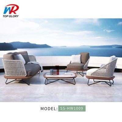 Factory Wholesale Aluminum Table Bistro Outdoor Look Relax Bamboo Chair Rattan