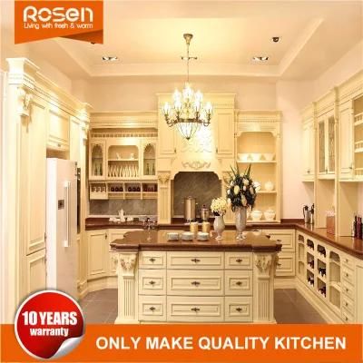 European Classic Style High End Solid Wood Kitchen Cabinet Furniture