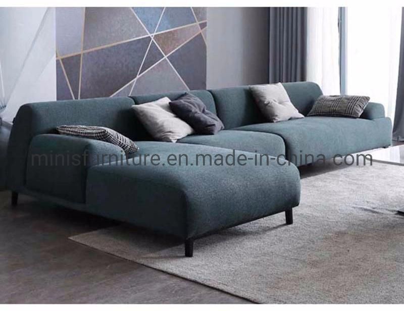 (MN-SF76) Italy Modern Design Simple Home Furniture Fabric L Shape Sofa