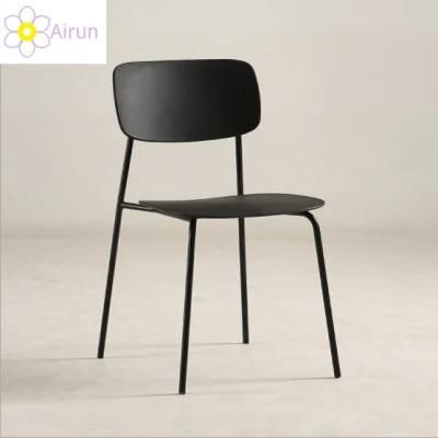 Hot Selling Best Price Iron Steel Frame Modern Design Vintage Industrial Dining Plastic Chair