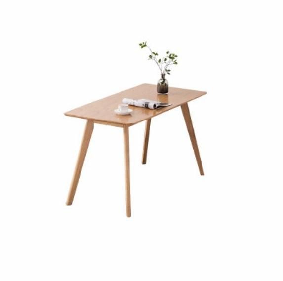 Nordic Style Home Furniture Modern Coffee Restaurant Wood Legs MDF Table Top Rectangle Dining Table and Chair Set