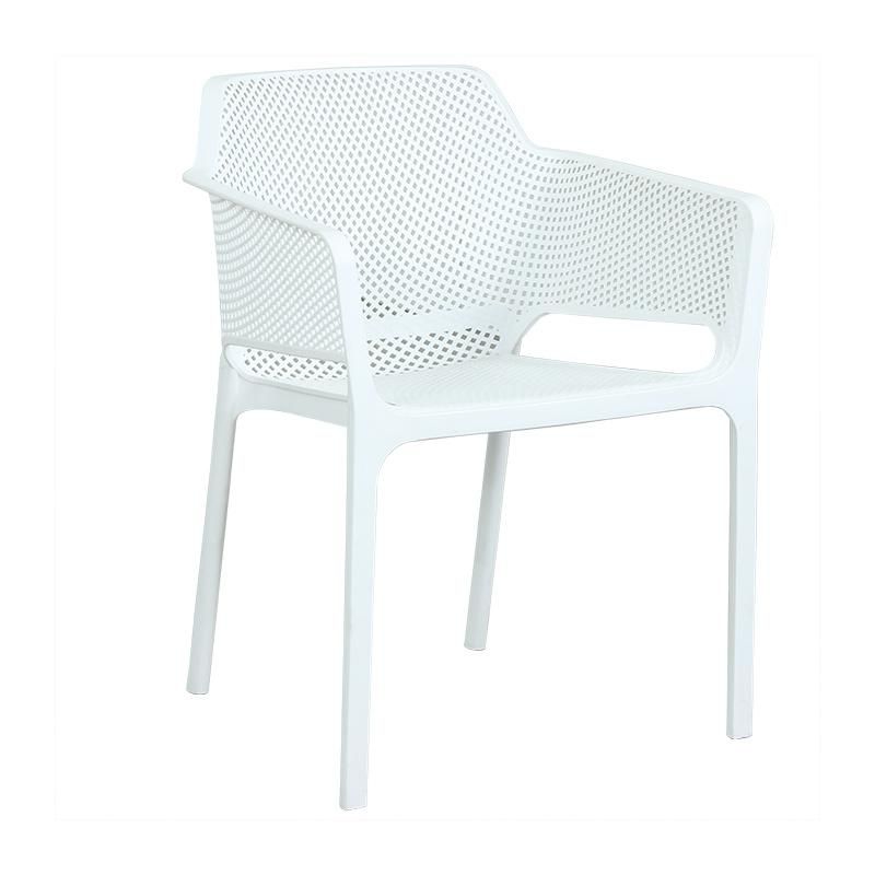 Wholesale Outdoor Furniture Modern Style Garden Furniture Greenbay Plastic Chair Eco-Friendly PP Armrest Dining Chair