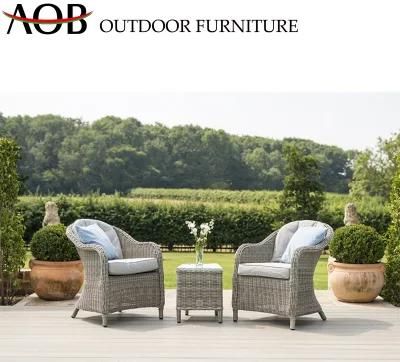 Modern Outdoor Garden Hotel Bar Balcony Leisure Rattan Wicker Arm Chair Furniture with End Table