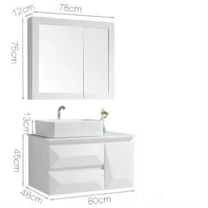 Ultrawhite Modern PVC Bathroom Vanity with Wall Mounting