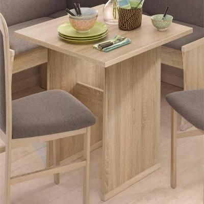 Square Wooden Modern Table Withink Beautiful Wood Grain for Restaurants