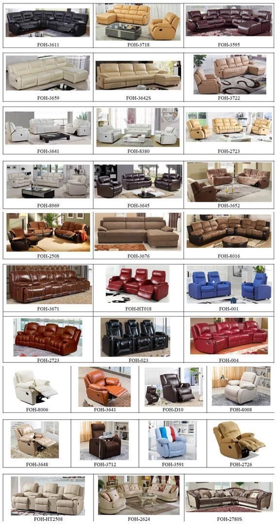 Tan Light Brown Color Corner Pure Leather Sectional Modern Style Sofa Set