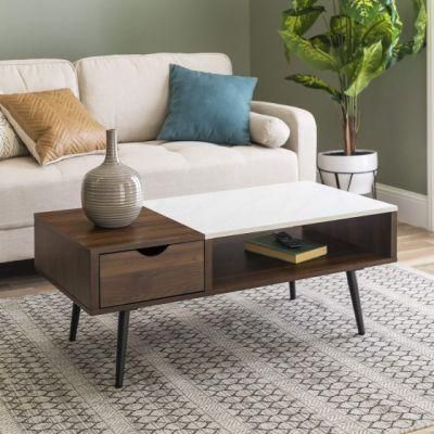 Drawer Coffee Table, Dark Walnut