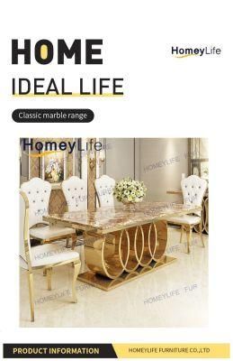 Hot Selling Modern Dining Room Furniture Rectangle Marble Dining Table for Commercial