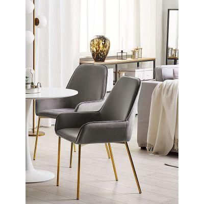 Modern Restaurant Kitchen Armchair Color Optional Velvet Dining Chair