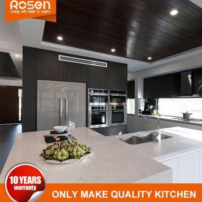 Customized high End Home Used Wood Grain Veneer Kitchen Cabinet