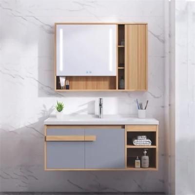Wood Bathroom Vanity with LED Mirror