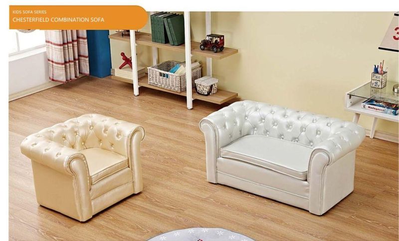 Whole Sale Kids Sofa, PVC Leather Princess Sofa with Crystal, Children Armchair with Ottoman, Toddlers Sofa, Children Fashion Sofa