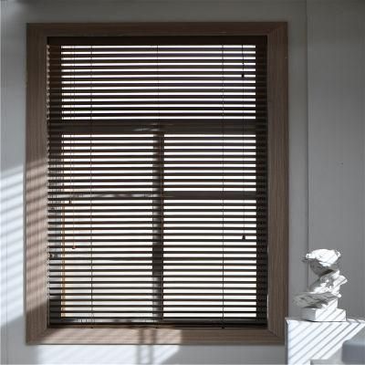 PVC/Wood Venetian Blinds with Steel Headrail / Bottomrail Horizontal Blinds