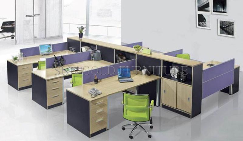 Modern Office Partition for 4 Persons Office Furniture Work Cubicle Partition Workstations